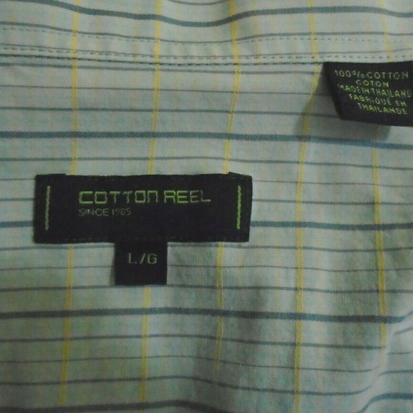 Cotton Reel Green Cotton Striped Short Sleeve - Picture 5 of 6